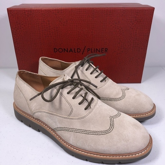 DONALD J. Pliner Sennet Beige Suede Oxfords Shoes main image 8